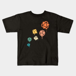 Dripping Paint Polyhedral Dice Set Tabletop Roleplaying RPG Gaming Addict Kids T-Shirt